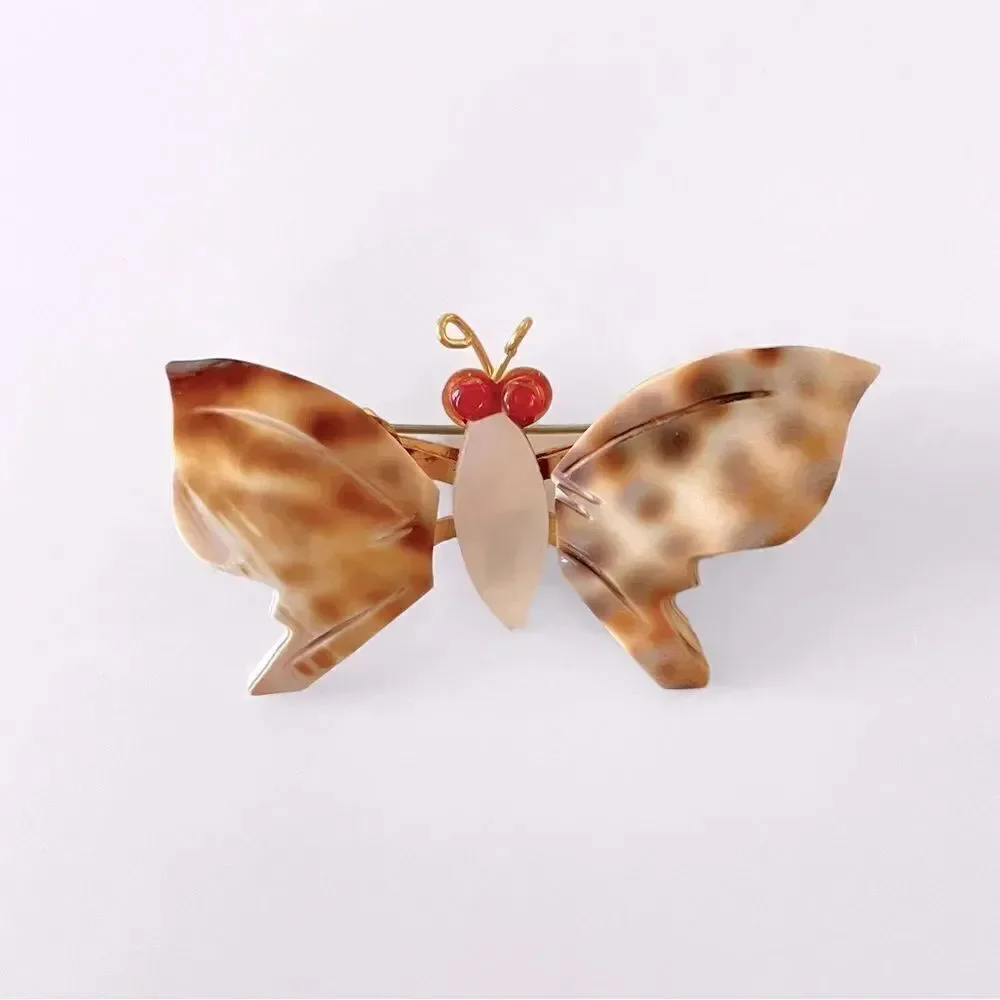 Vintage Shell Butterfly Pin